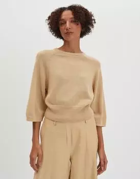 someday. Fine Knit Pullover Loose Fit honey beige