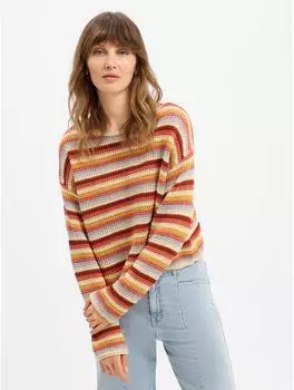 DRYKORN IMENIA Pullover braun/blaugrau/dunkelgelb