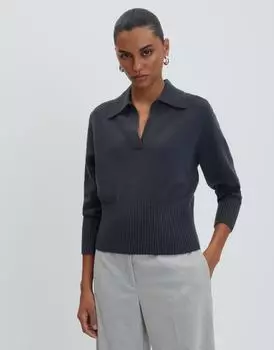 someday. TALINDE Regular Feinstrickpullover im Woll Mix coal dust