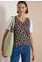 Cecil Pullover Pullunder mit V-Neck und Leo-Muster (B220338) creamy mocha