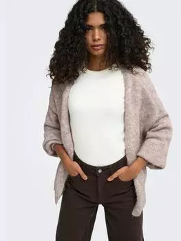 Only ONLNellie Open Cardigan Regular Fit (15375000) mokka