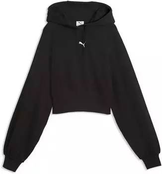 Puma Essentials Cropped Balloon Sleeve Hoodie Damen Kleidung Schwarz (636671_01)