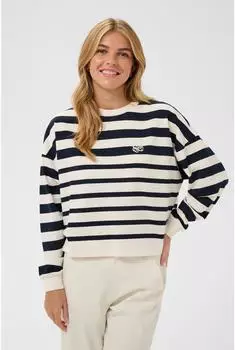 Saint Tropez Philene Sweatshirt (30514899) nightsky irregular stripe