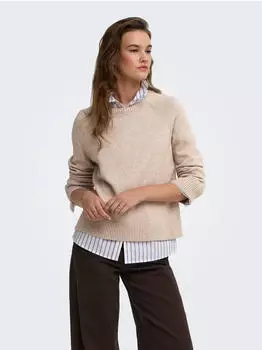 Only Onllesly Kings L/s Pullover Knt Noos (15170427) mocha meringue detail:melange