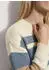 Madeleine Strickpullover mit Rundhalsausschnitt und grafischem Muster (60623140424042) rauchblau/wollweiß/tabakbraun