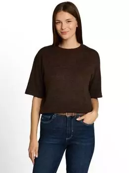 Tom Tailor Cosy Knit Pullover mit Alpaka-Anteil (1053214) java dark brown melange