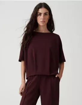 Opus Sweatshirt aus Cotton Modal Mix Regular Fit cherry jam