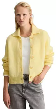 Marc O'Polo Cardigan aus Wolle-Alpaka-Mix medium yellow melange