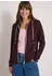 Cecil Kapuzen-Sweatjacke mit Struktur und seitlichen Knopftaschen (B325750) berry red