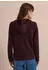 Cecil Kapuzen-Sweatjacke mit Struktur und seitlichen Knopftaschen (B325750) berry red