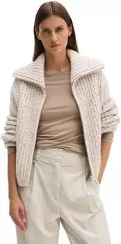Marc O'Polo Cardigan aus Bio-Baumwolle-Alpakawolle-Mix Relaxed Fit (55674226) light braun