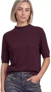 Street One Kurzarm Pullover mit Turtle Neck (A30405817820) bordeaux