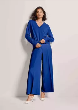 Madeleine Langarm-Pullover mit V-Ausschnitt (82478203) royalblau