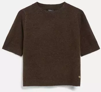 s.Oliver Melierter Strickpullover mit Rundhalsausschnitt (12440035) chocolate