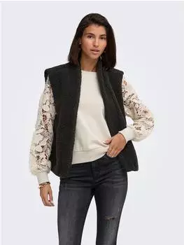 Only ONLSTILLA L/S LACE SLEEVES CS SWT Sweatshirt Regular Fit (46709849) pumice stone