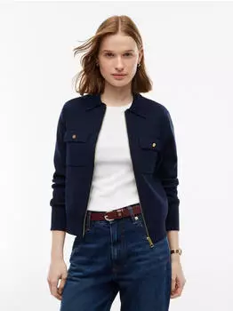 Tommy Hilfiger Cotton Full Needle Reg Jacket (WW0WW51415) dunkelblau