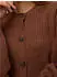 Vero Moda VMLEA LS O-Neck Cardigan Loose Fit Strickjacke (34637834) cocoa brown