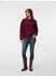 Vero Moda VMLEA LS O-Neck Cardigan Loose Fit Strickjacke windsor wine
