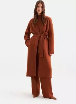 Seidensticker Long Cardigan mit G&uuml;rtel aus Cashmere Mix Braun (60.853599-0025- )