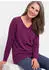 GOLDNER Kuschelweicher Kaschmirpullover mit Kragen beere