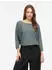 Vila Vimalu Boatneck 3/4 Sleeve Knit Top-Noos Lockere Passform balsam grün melange