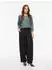 Vila Vimalu Boatneck 3/4 Sleeve Knit Top-Noos Lockere Passform balsam grün melange