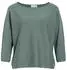 Vila Vimalu Boatneck 3/4 Sleeve Knit Top-Noos Lockere Passform balsam grün melange