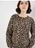 Apricot Feinstrickpullover mit Leopardenmuster (66681665) stein