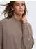 Only ONLMARY LS HIGH NECK SLIT KNT NOOS Strickpullover Regular Fit (15379251) shaved chocolate/braunmeliert