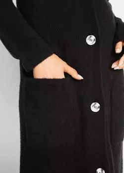 bonprix Strickmantel aus Flausch-Garn Regular Fit (91423595) schwarz