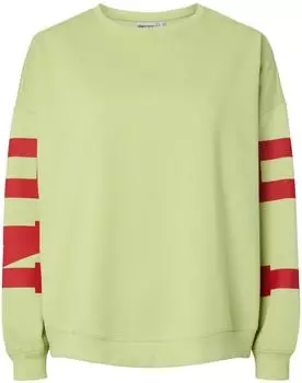 Pieces Pcfany Oversized Sweat celery green