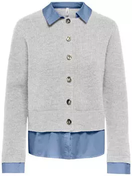 Only ONLOLIVIA Strickjacke Regular Fit Melange (71924551) light grey melange/hellblau