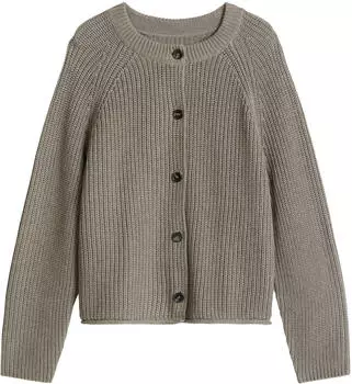 Marc O'Polo Cardigan regular aus Organic Cotton (600605961003) taupe