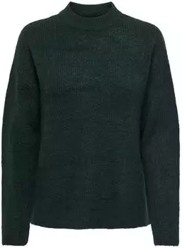 Only ONLCAMILLA O-NECK L/S PULLOVER KNT Strickpullover Regular Fit (15277080) scarab detail:melange/tanne