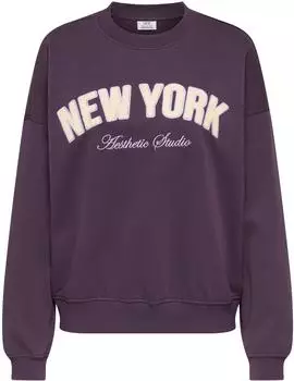 Jacqueline de Yong JDYMESA Sweatshirt ecru/lavendel/dunkellila