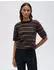Opus Pairy Regular Kurzarmstricker mit Streifenmuster (10614914448460) dunkelrot
