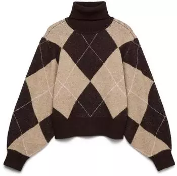 Vero Moda VMDARLA Rollneck Pullover chocolate torte/silver mink