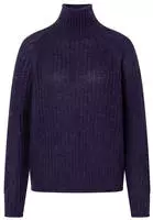 Stehkragenpullover JOOP "Korala", Damen, Gr. 38, schwarz lila, Strick, Obermaterial: