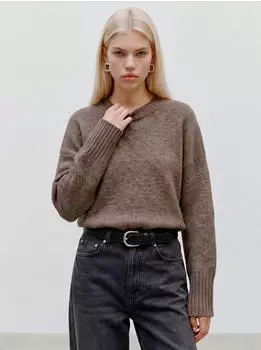 Topshop TSDAISY LS Knitted Jumper Rundhals Pullover, cropped (31001774) fossil