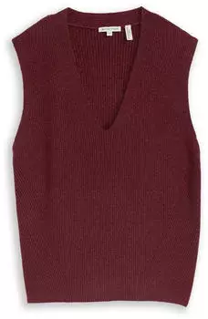 Tom Tailor Pullunder mit V-Ausschnitt (1052039) preppy plum melange