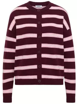 Cecil Cardigan mit Rundhals und Streifen (B254223) pink/rot