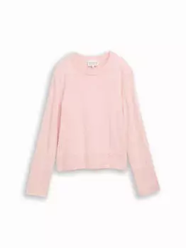 Tom Tailor Strickpullover mit Kaschmir-Anteil, meliert (1053393) pastellpink