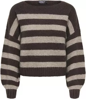 Only ONLAYA Strickpullover seal brown