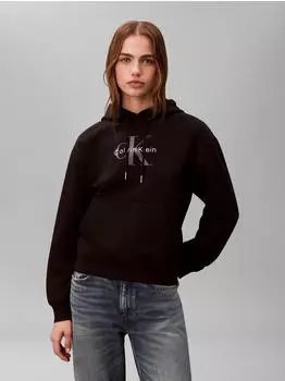 Calvin Klein Monologo Regular Fit Kapuzensweatshirt (LV047E221GUB1M) grau/schwarz/wei&szlig;
