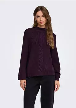 Only ONLKATIA LS DETAIL HIGHNECK CC KNT Stehkragenpullover (15324678) brombeer