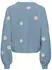 Only ONLRica Pullover Regular Fit dusty blue pattern:birch/mel/dots