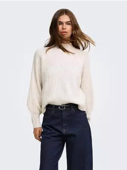 Only ONLKALIBU Pullover Regular Fit Melange wei&szlig;meliert