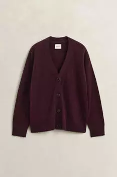 GANT Superfine Lambswool Strickjacke (4802170) darkened wine