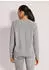 Madeleine Kaschmirpullover mit V-Ausschnitt, Raglanärmeln, Strickmuster & Pailletten (60591003400340) silbergrau/melange/silberfarben