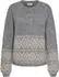 Jacqueline de Yong DINA L/S ON FAROE ISLAND PULLOVE KNT Strickpullover (28673926) dark grey melange detail:w. oatmeal faroe jacq.